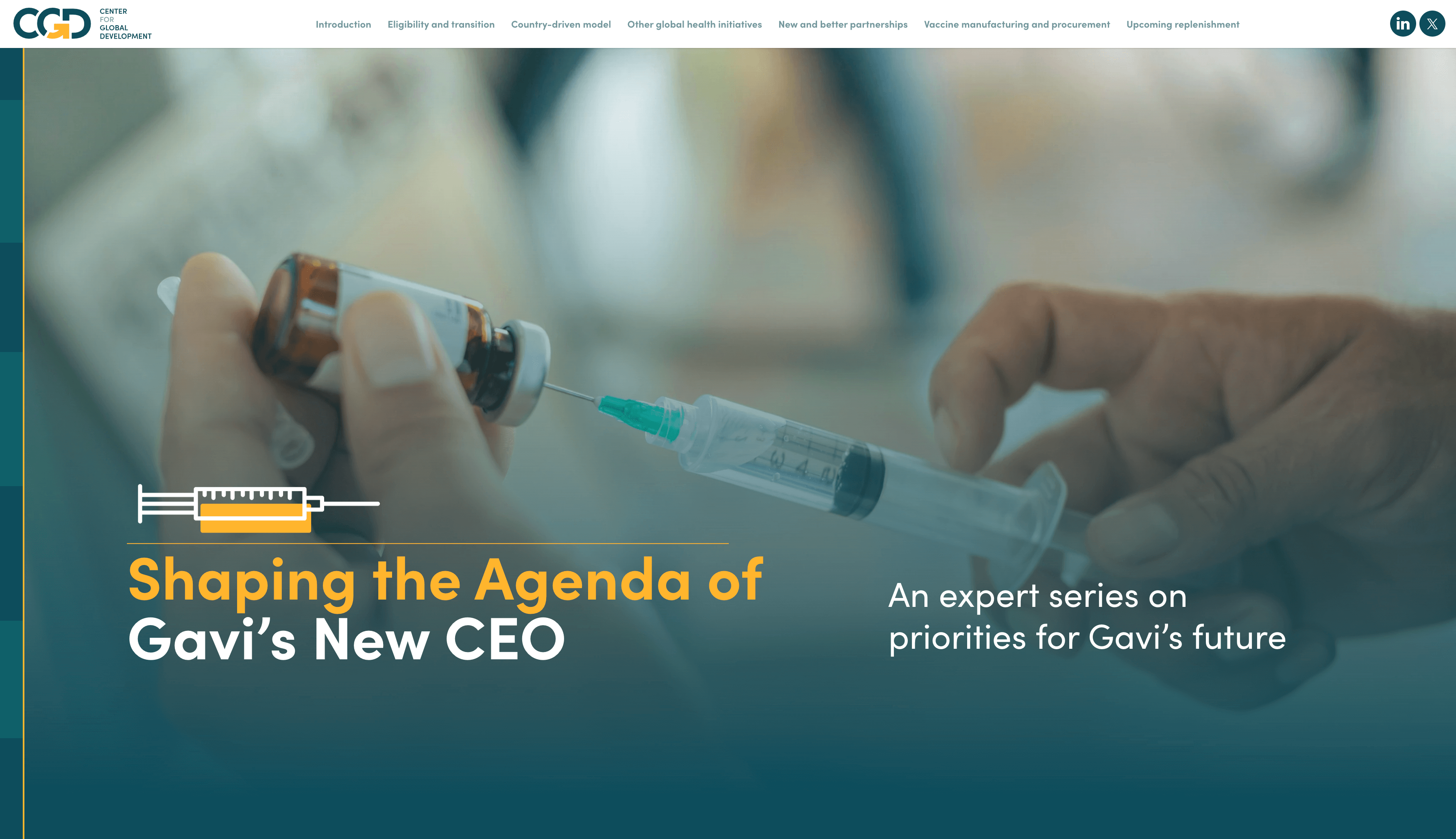 CGD: Shaping the Agenda of Gavi's New CEO